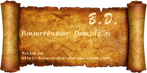 Bauernhuber Damján névjegykártya